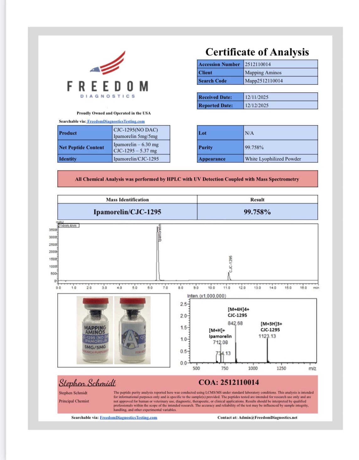 CJC- 1295 (NO DAC) IPAMORELIN 5MG/5MG - Image 2